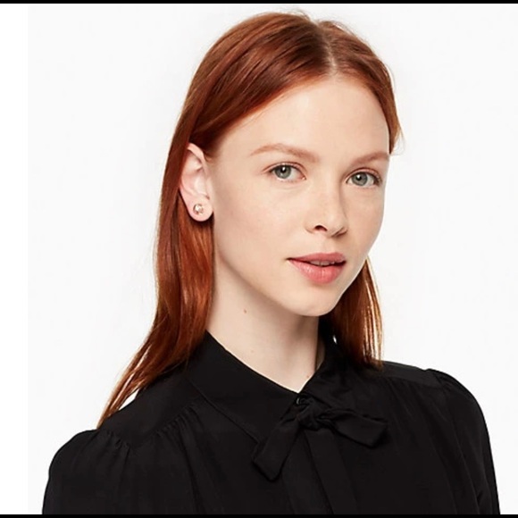 NEW KATE SPADE ♠️LADY MARMALADE ROSE GOLD STUD EARRINGS - Picture 3 of 8